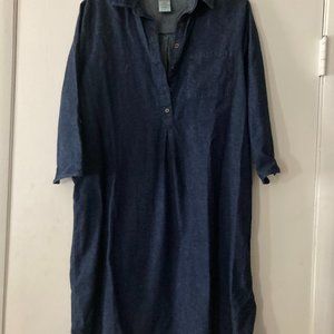 FADED GLORY BELTED DENIM DRESS~LIGHTWEIGHT COTTON~SIZE M